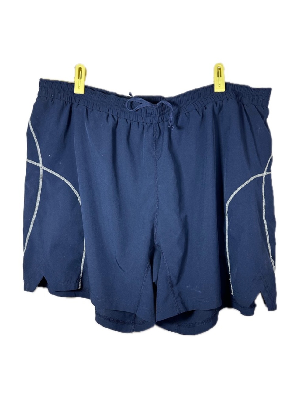 Lululemon Men Linerless Seamless 5 inch Pace Breaker Navy Shorts Waist 34.5 in